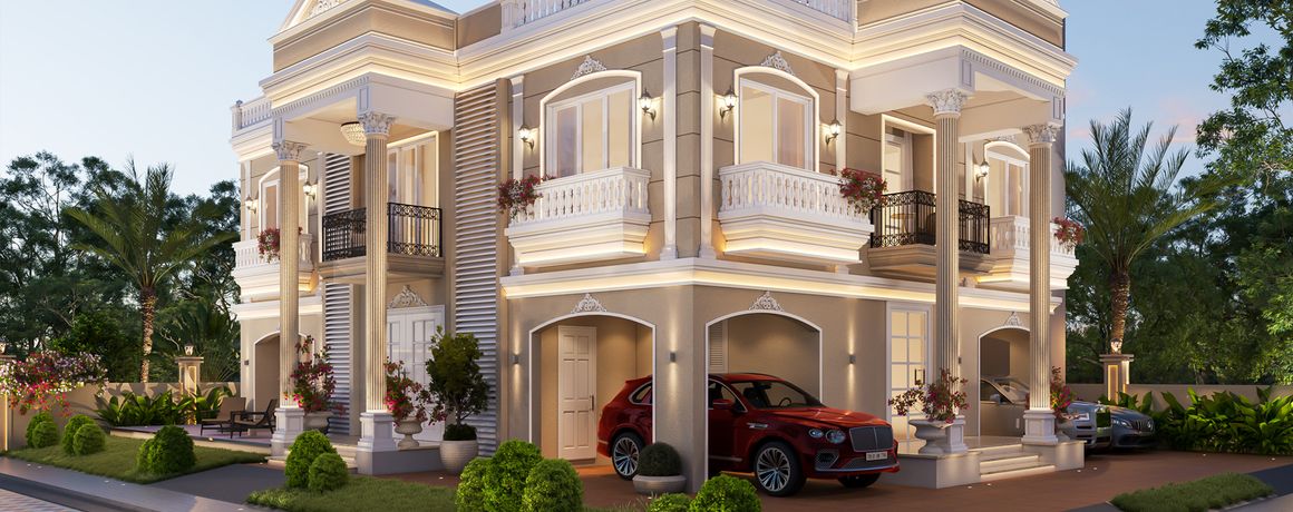 Adityaram Palace City – Ultra Luxury Palace Villa elevation (artist's impression)