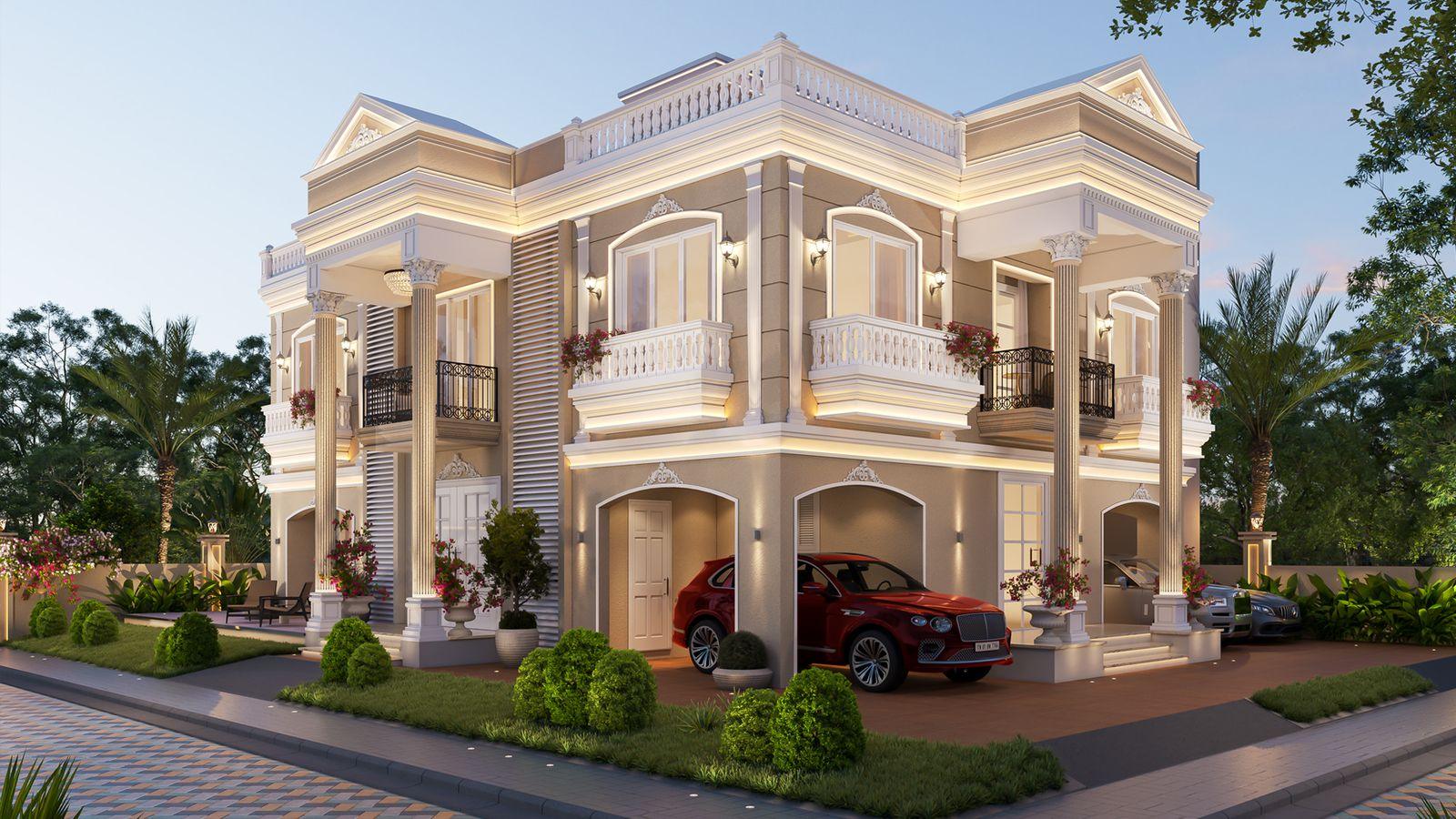 Adityaram Palace City – neo-classical Ultra Luxury Palace Villa elevation (artist's impression)